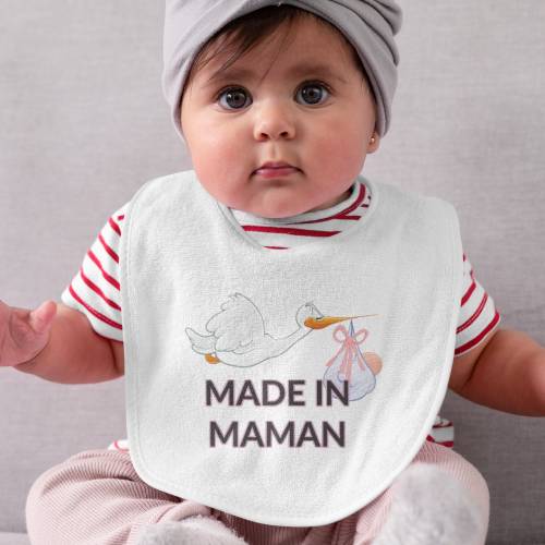 bavoir bébé personnalisé made in maman