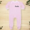 pyjama rose personnalisé avec prénom