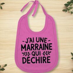 bavoir personnalise pour marraine qui dechire