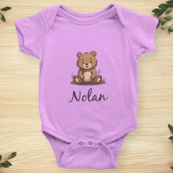 body bébé prénom avec ourson fille