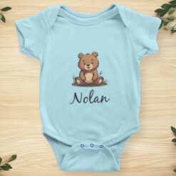 body bébé prénom avec ourson garçon