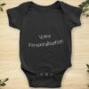 body bébé personnalisable noir