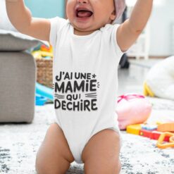 Body bébé personnalisé avec message pour mamie