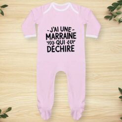 Pyjama personnalisé pour une marraine qui déchire fille