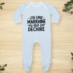 Pyjama personnalisé pour une marraine qui déchire garçon