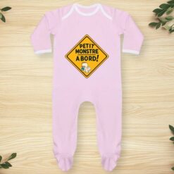 Pyjama personnalisé petit monstre à bord fille