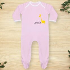 pyjama personnalise fille avec prénom et girafe