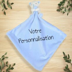 doudou garçon personnalisable bleu